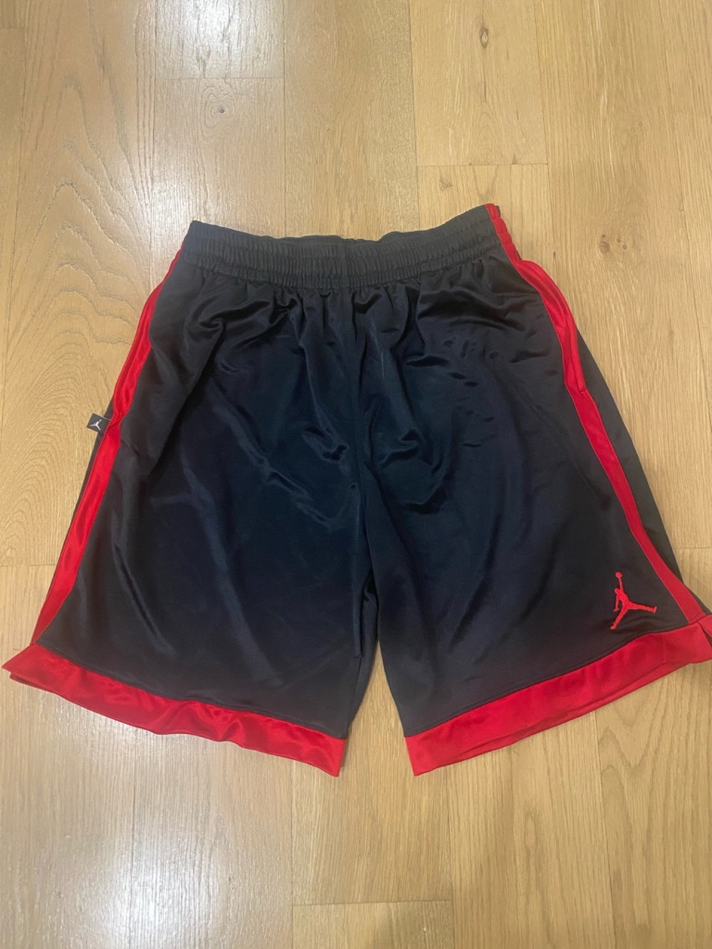 Jordan Black and Red Athletic Basketball Shorts